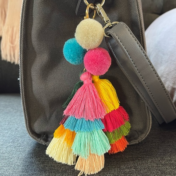 NWOT - Tassel and Pom-Pom Keychain - Picture 2 of 3